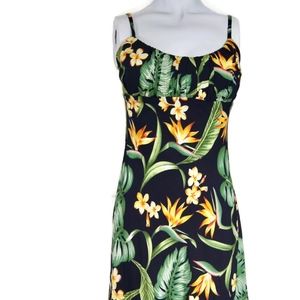 Vintage Aloha Hut Hawaii Medium Dress Floral